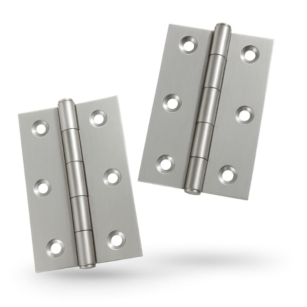 FLIPROLL - Chrome Plated Iron Door & Window Hinges – 3 Inch Butt Type (Pack of 6)