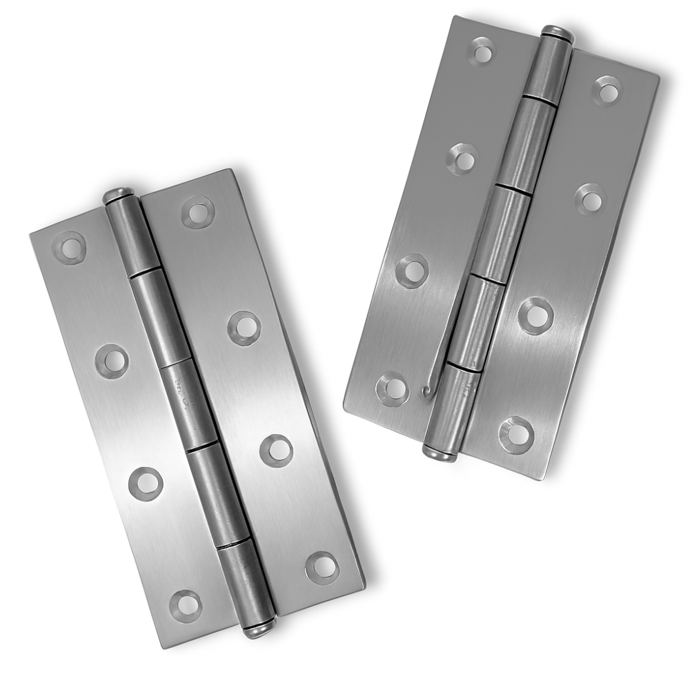 FLIPROLL - Chrome Plated Iron Door & Window Hinges – 4 Inch Butt Type (Pack of 6)